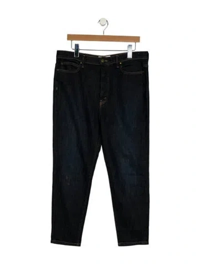 Pre-owned The Great High-rise Straight Leg Jeans In Blue
