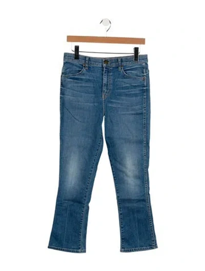 Pre-owned The Great High-rise Straight Leg Jeans In Blue