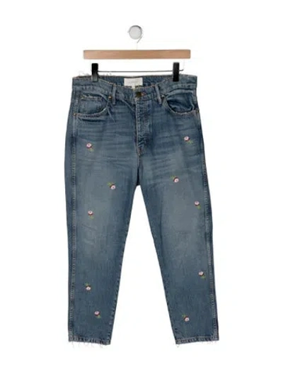 Pre-owned The Great High-rise Straight Leg Jeans In Blue