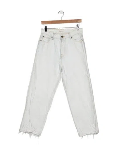 Pre-owned The Great High-rise Straight Leg Jeans In Blue