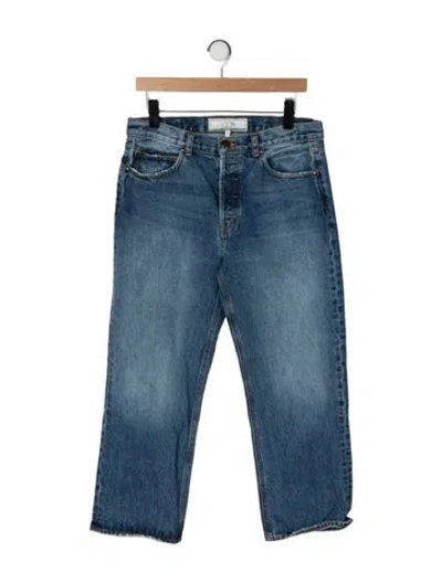 Pre-owned The Great High-rise Straight Leg Jeans In Blue