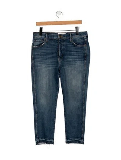 Pre-owned The Great High-rise Straight Leg Jeans In Blue