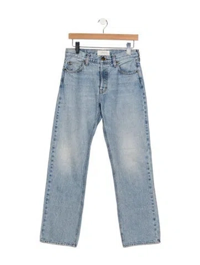 Pre-owned The Great High-rise Straight Leg Jeans In Blue