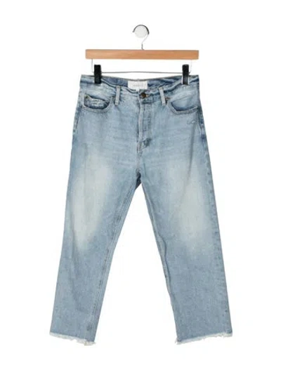 Pre-owned The Great High-rise Straight Leg Jeans In Blue