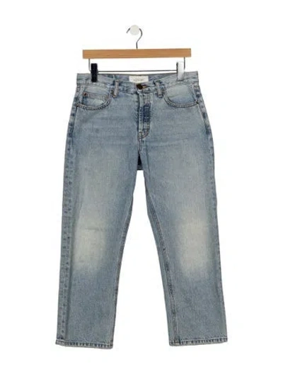 Pre-owned The Great High-rise Straight Leg Jeans In Blue
