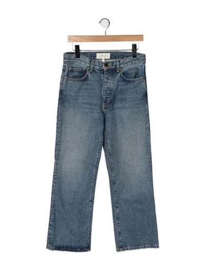 Pre-owned The Great High-rise Straight Leg Jeans In Blue