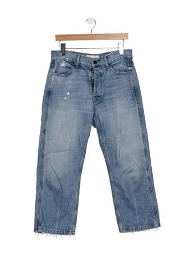 Pre-owned The Great High-rise Straight Leg Jeans In Blue