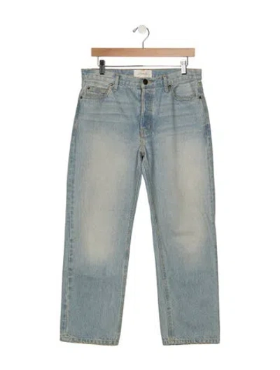 Pre-owned The Great High-rise Straight Leg Jeans In Blue