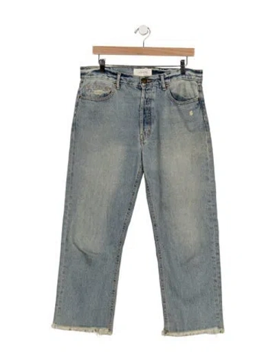 Pre-owned The Great High-rise Straight Leg Jeans In Blue