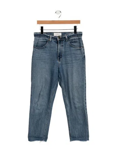 Pre-owned The Great High-rise Straight Leg Jeans In Blue