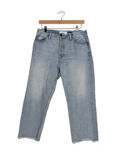 Pre-owned The Great High-rise Straight Leg Jeans In Blue