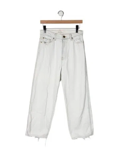 Pre-owned The Great High-rise Straight Leg Jeans In Green