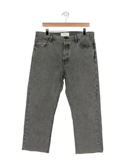 Pre-owned The Great High-rise Straight Leg Jeans In Grey
