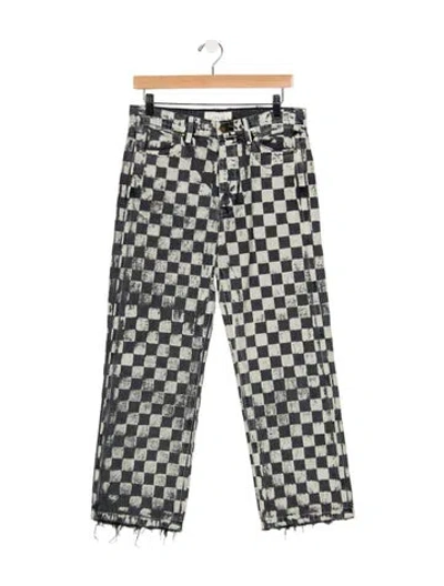 Pre-owned The Great High-rise Straight Leg Jeans In Multicolor