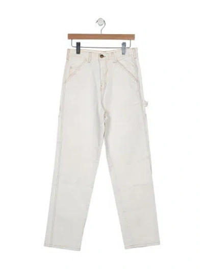 Pre-owned The Great High-rise Straight Leg Jeans In Neutral