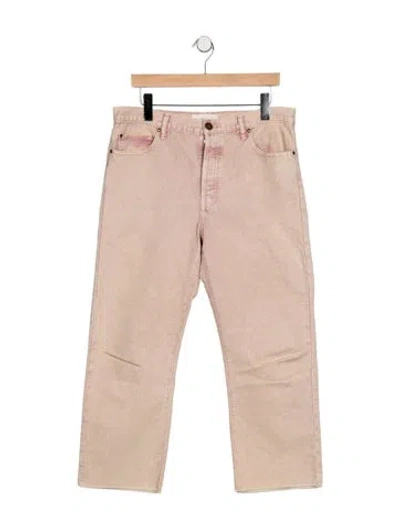 Pre-owned The Great High-rise Straight Leg Jeans In Neutrals