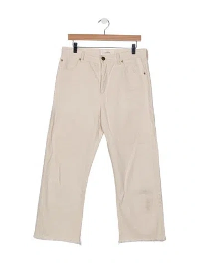 Pre-owned The Great High-rise Straight Leg Jeans In Neutrals