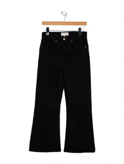 Pre-owned The Great High-rise Wide Leg Jeans In Black