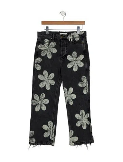 Pre-owned The Great High-rise Wide Leg Jeans In Black