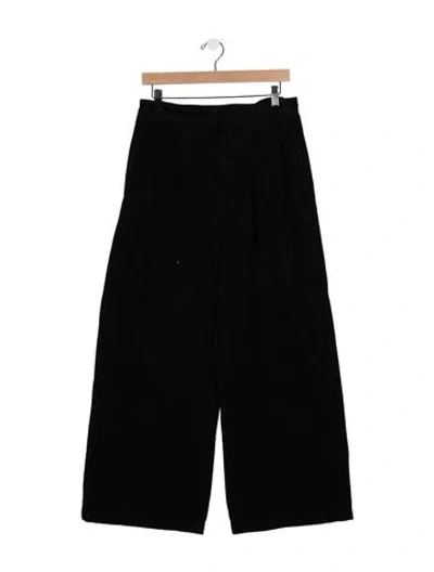 Pre-owned The Great High-rise Wide Leg Jeans In Black