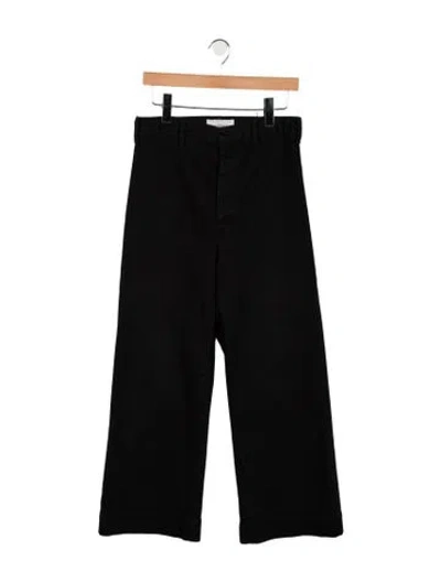 Pre-owned The Great High-rise Wide Leg Jeans In Black