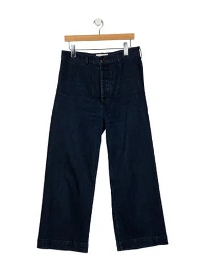 Pre-owned The Great High-rise Wide Leg Jeans In Blue