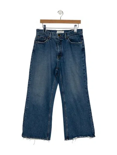 Pre-owned The Great High-rise Wide Leg Jeans In Blue