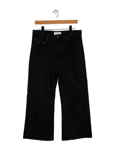 Pre-owned The Great High-rise Wide Leg Jeans In Blue