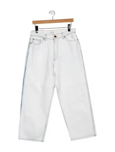 Pre-owned The Great High-rise Wide Leg Jeans In Blue