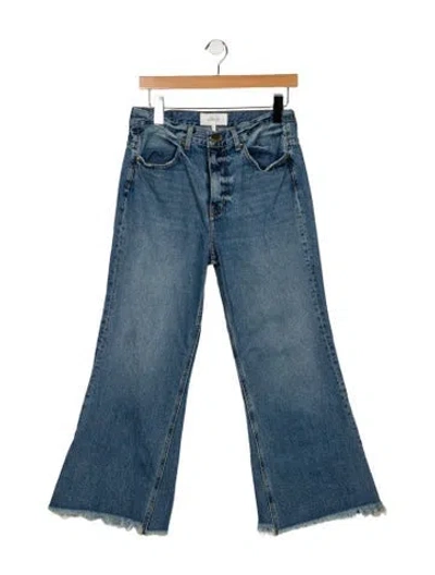 Pre-owned The Great High-rise Wide Leg Jeans In Blue