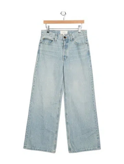 Pre-owned The Great High-rise Wide Leg Jeans In Blue