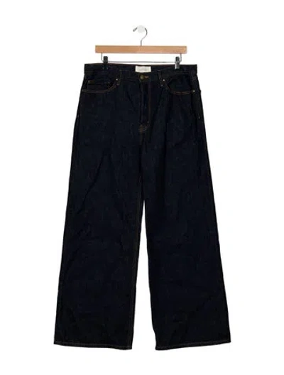 Pre-owned The Great High-rise Wide Leg Jeans In Blue