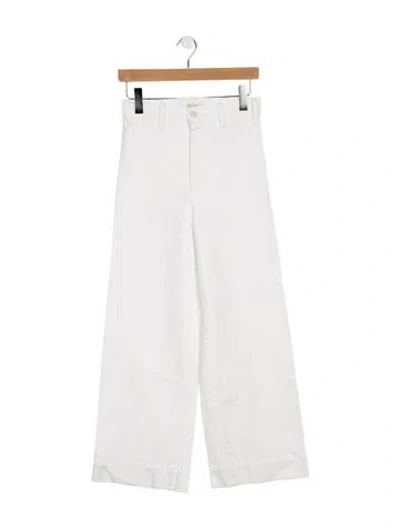 Pre-owned The Great High-rise Wide Leg Jeans In Blue