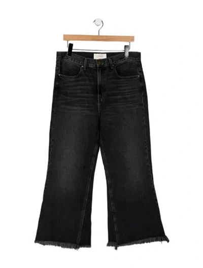 Pre-owned The Great High-rise Wide Leg Jeans In Gray