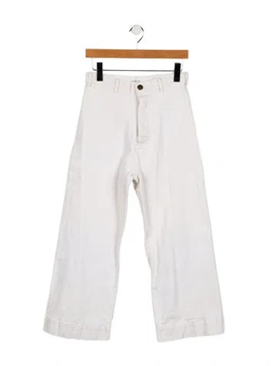 Pre-owned The Great High-rise Wide Leg Jeans In Neutral