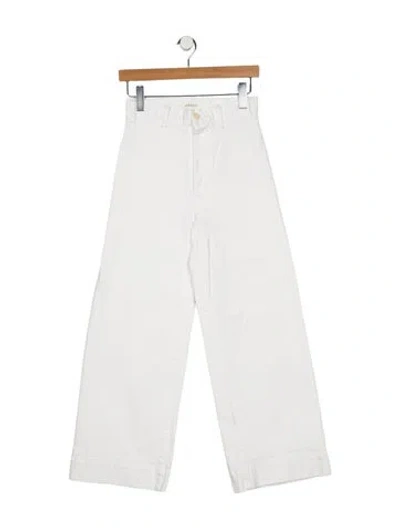 Pre-owned The Great High-rise Wide Leg Jeans In Neutral