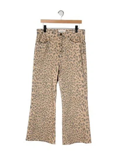 Pre-owned The Great High-rise Wide Leg Jeans In Neutral