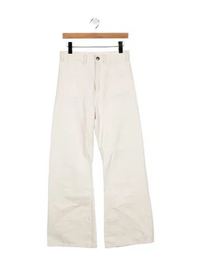Pre-owned The Great High-rise Wide Leg Jeans In Neutral