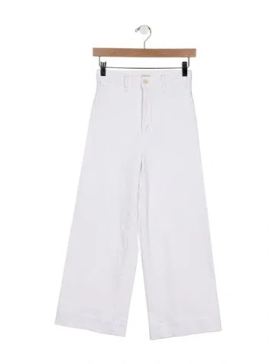 Pre-owned The Great High-rise Wide Leg Jeans In Neutral