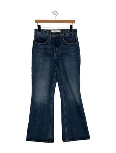 Pre-owned The Great High-rise Wide Leg Jeans W/ Tags In Blue