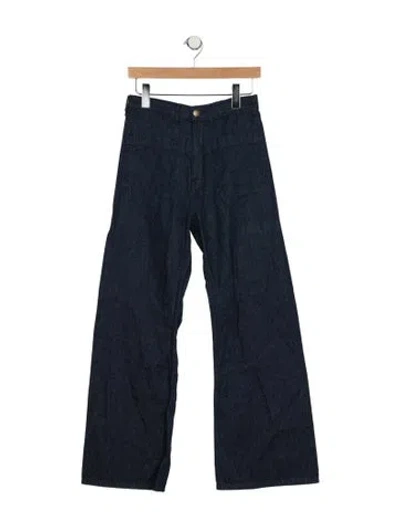 Pre-owned The Great High-rise Wide Leg Jeans W/ Tags In Blue