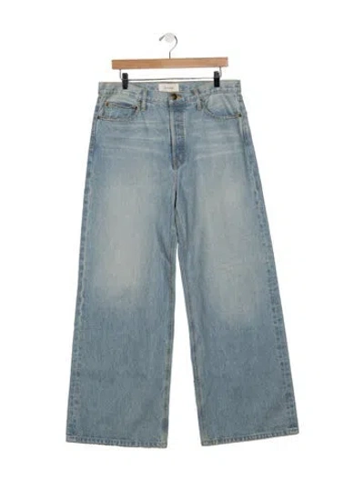 Pre-owned The Great High-rise Wide Leg Jeans W/ Tags In Blue