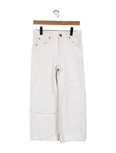 Pre-owned The Great High-rise Wide Leg Jeans In White