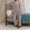 The Great Horse Medallion Print Pajama Shirt In Cream In White