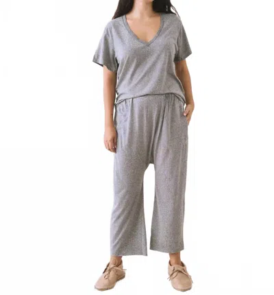 The Great Jersey Crop Pull-on Pants In Grey In Gray