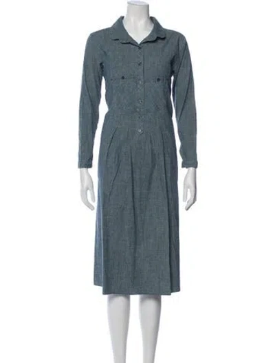 Pre-owned The Great Knee-length Dress In Blue