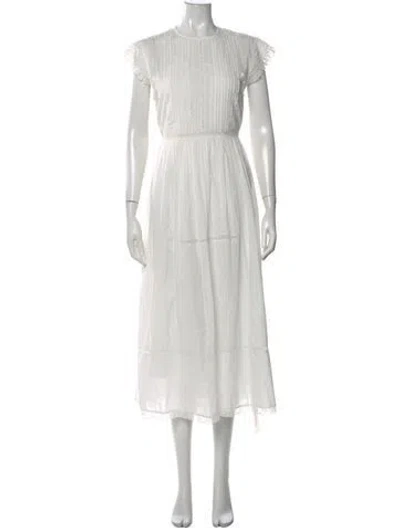 Pre-owned The Great Lace Pattern Knee-length Dress W/ Tags In White