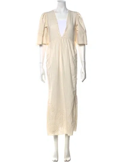 Pre-owned The Great Lace Pattern Long Dress In Multicolor
