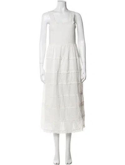 Pre-owned The Great Lace Pattern Long Dress In Neutrals