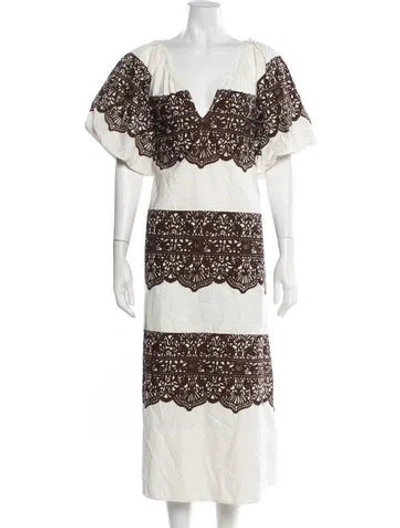 Pre-owned The Great Lace Pattern Long Dress W/ Tags In Multi